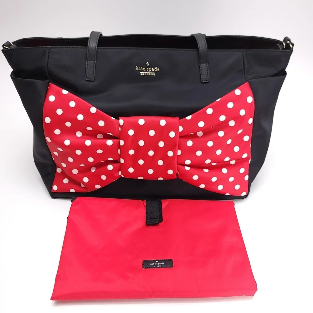 Kate Spade NY Disney Minnie Mouse Diaper Baby Bag Tote Changing Pad Purse‎